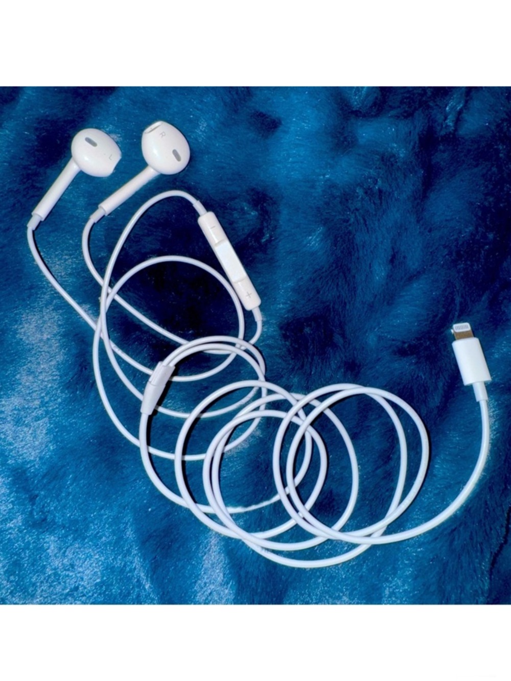 APPLE iPhone/iPad Wired Earbuds Headphones w Lightning Connector NWOT Never Used